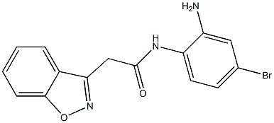 N-(2-amino-4-bromophenyl)-2-(1,2-benzoxazol-3-yl)acetamide 化学構造式