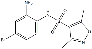 N-(2-amino-4-bromophenyl)-3,5-dimethyl-1,2-oxazole-4-sulfonamide 结构式