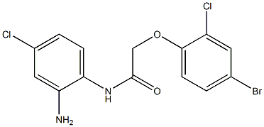 N-(2-amino-4-chlorophenyl)-2-(4-bromo-2-chlorophenoxy)acetamide,,结构式
