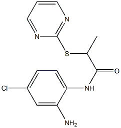 N-(2-amino-4-chlorophenyl)-2-(pyrimidin-2-ylsulfanyl)propanamide 化学構造式