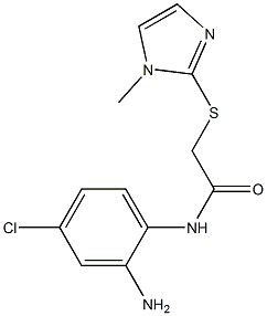 N-(2-amino-4-chlorophenyl)-2-[(1-methyl-1H-imidazol-2-yl)sulfanyl]acetamide Struktur