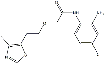 N-(2-amino-4-chlorophenyl)-2-[2-(4-methyl-1,3-thiazol-5-yl)ethoxy]acetamide 结构式