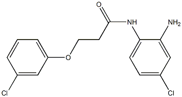 N-(2-amino-4-chlorophenyl)-3-(3-chlorophenoxy)propanamide 化学構造式