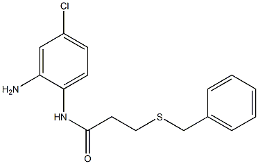 N-(2-amino-4-chlorophenyl)-3-(benzylsulfanyl)propanamide,,结构式