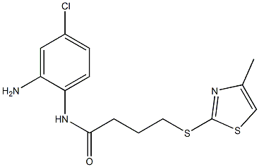 N-(2-amino-4-chlorophenyl)-4-[(4-methyl-1,3-thiazol-2-yl)sulfanyl]butanamide