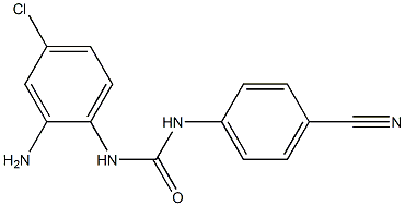 N-(2-amino-4-chlorophenyl)-N'-(4-cyanophenyl)urea 结构式