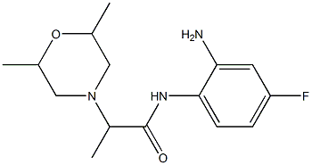 N-(2-amino-4-fluorophenyl)-2-(2,6-dimethylmorpholin-4-yl)propanamide Struktur