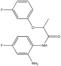 N-(2-amino-4-fluorophenyl)-2-(3-fluorophenoxy)propanamide,,结构式