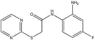 N-(2-amino-4-fluorophenyl)-2-(pyrimidin-2-ylsulfanyl)acetamide Struktur