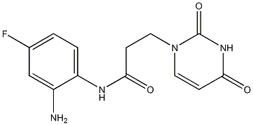 N-(2-amino-4-fluorophenyl)-3-(2,4-dioxo-1,2,3,4-tetrahydropyrimidin-1-yl)propanamide,,结构式