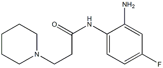 N-(2-amino-4-fluorophenyl)-3-piperidin-1-ylpropanamide,,结构式