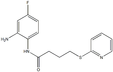 N-(2-amino-4-fluorophenyl)-4-(pyridin-2-ylsulfanyl)butanamide Struktur