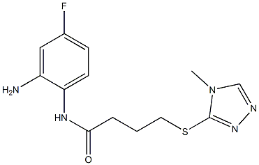 N-(2-amino-4-fluorophenyl)-4-[(4-methyl-4H-1,2,4-triazol-3-yl)sulfanyl]butanamide Structure