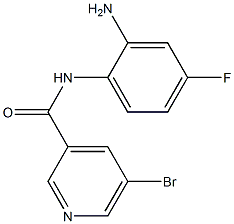N-(2-amino-4-fluorophenyl)-5-bromopyridine-3-carboxamide,,结构式