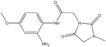 N-(2-amino-4-methoxyphenyl)-2-(3-methyl-2,5-dioxoimidazolidin-1-yl)acetamide 化学構造式