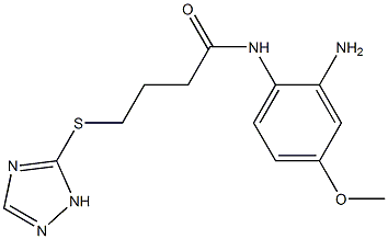 N-(2-amino-4-methoxyphenyl)-4-(1H-1,2,4-triazol-5-ylsulfanyl)butanamide,,结构式