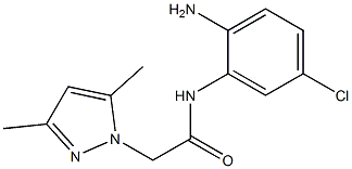 N-(2-amino-5-chlorophenyl)-2-(3,5-dimethyl-1H-pyrazol-1-yl)acetamide 化学構造式