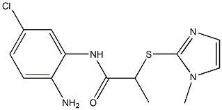 N-(2-amino-5-chlorophenyl)-2-[(1-methyl-1H-imidazol-2-yl)sulfanyl]propanamide,,结构式