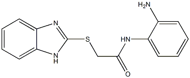 N-(2-aminophenyl)-2-(1H-1,3-benzodiazol-2-ylsulfanyl)acetamide 结构式