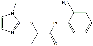 N-(2-aminophenyl)-2-[(1-methyl-1H-imidazol-2-yl)sulfanyl]propanamide Structure