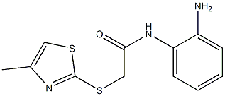 N-(2-aminophenyl)-2-[(4-methyl-1,3-thiazol-2-yl)sulfanyl]acetamide 结构式