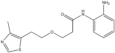 N-(2-aminophenyl)-3-[2-(4-methyl-1,3-thiazol-5-yl)ethoxy]propanamide 结构式