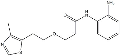 N-(2-aminophenyl)-3-[2-(4-methyl-1,3-thiazol-5-yl)ethoxy]propanamide 化学構造式