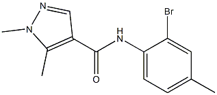 N-(2-bromo-4-methylphenyl)-1,5-dimethyl-1H-pyrazole-4-carboxamide,,结构式