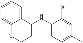 N-(2-bromo-4-methylphenyl)-3,4-dihydro-2H-1-benzopyran-4-amine 化学構造式