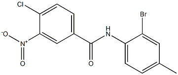 N-(2-bromo-4-methylphenyl)-4-chloro-3-nitrobenzamide Struktur