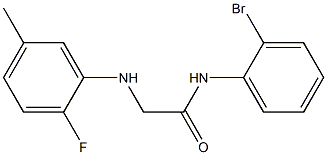 N-(2-bromophenyl)-2-[(2-fluoro-5-methylphenyl)amino]acetamide Structure