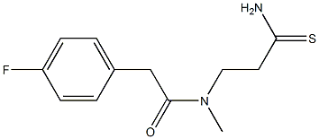 N-(2-carbamothioylethyl)-2-(4-fluorophenyl)-N-methylacetamide Struktur