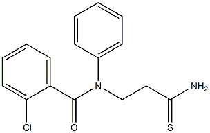 N-(2-carbamothioylethyl)-2-chloro-N-phenylbenzamide Struktur