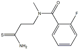 N-(2-carbamothioylethyl)-2-fluoro-N-methylbenzamide Structure