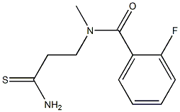 N-(2-carbamothioylethyl)-2-fluoro-N-methylbenzamide 化学構造式