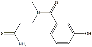 N-(2-carbamothioylethyl)-3-hydroxy-N-methylbenzamide Struktur