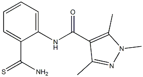 N-(2-carbamothioylphenyl)-1,3,5-trimethyl-1H-pyrazole-4-carboxamide Structure