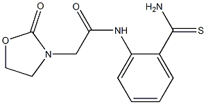 N-(2-carbamothioylphenyl)-2-(2-oxo-1,3-oxazolidin-3-yl)acetamide Struktur