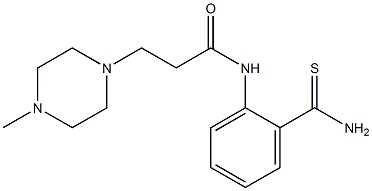 N-(2-carbamothioylphenyl)-3-(4-methylpiperazin-1-yl)propanamide Struktur