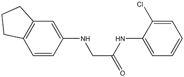 N-(2-chlorophenyl)-2-(2,3-dihydro-1H-inden-5-ylamino)acetamide Structure