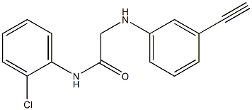 N-(2-chlorophenyl)-2-[(3-ethynylphenyl)amino]acetamide 化学構造式