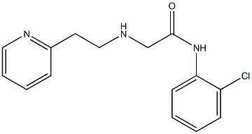 N-(2-chlorophenyl)-2-{[2-(pyridin-2-yl)ethyl]amino}acetamide 化学構造式
