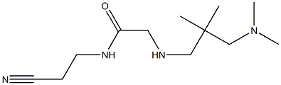 N-(2-cyanoethyl)-2-({2-[(dimethylamino)methyl]-2-methylpropyl}amino)acetamide,,结构式