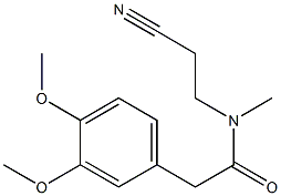 N-(2-cyanoethyl)-2-(3,4-dimethoxyphenyl)-N-methylacetamide Structure