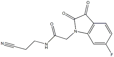 N-(2-cyanoethyl)-2-(6-fluoro-2,3-dioxo-2,3-dihydro-1H-indol-1-yl)acetamide Structure