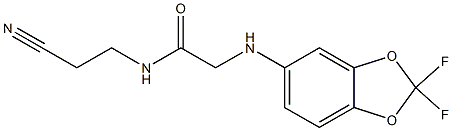 N-(2-cyanoethyl)-2-[(2,2-difluoro-2H-1,3-benzodioxol-5-yl)amino]acetamide Structure