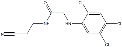 N-(2-cyanoethyl)-2-[(2,4,5-trichlorophenyl)amino]acetamide Struktur
