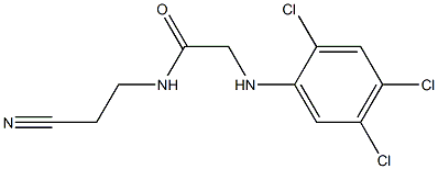 N-(2-cyanoethyl)-2-[(2,4,5-trichlorophenyl)amino]acetamide 结构式