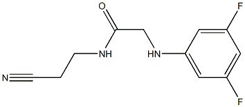 N-(2-cyanoethyl)-2-[(3,5-difluorophenyl)amino]acetamide 结构式