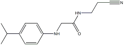 N-(2-cyanoethyl)-2-{[4-(propan-2-yl)phenyl]amino}acetamide Struktur